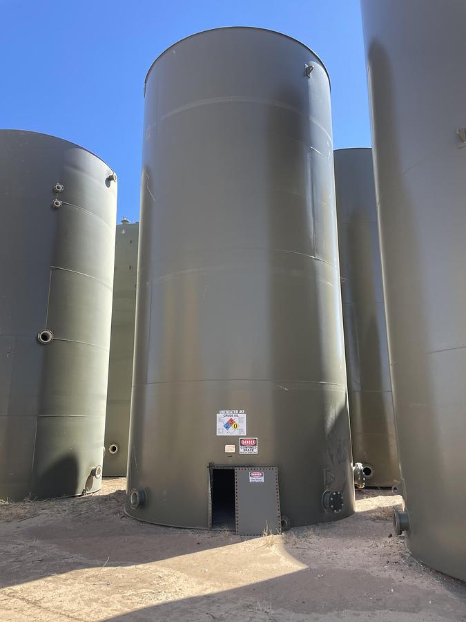 Used Azteca Fabrication 1000BBL Vertical Storage Tanks – 21’6” x 16’, Carbon Steel, Flat Bottom, Used Basic Refurb, 2022
