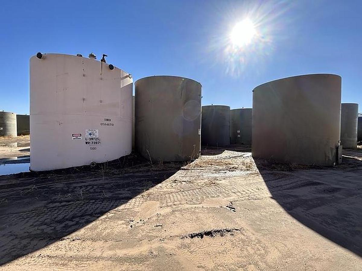 Used 500BBL Vertical Storage Tanks - 12’ x 25’, Carbon Steel, Flat Bottom, Used Basic Refurb