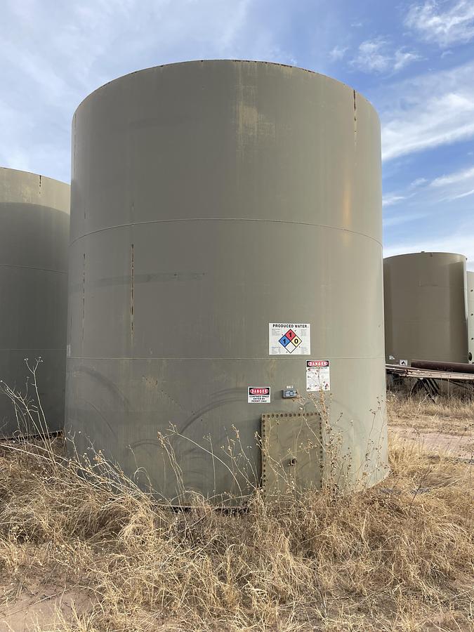 Used 2014 Permian Tank 500BBL Vertical Storage Tank - 15’6” x 16”, Carbon Steel, Flat Bottom, Used Basic Refurb