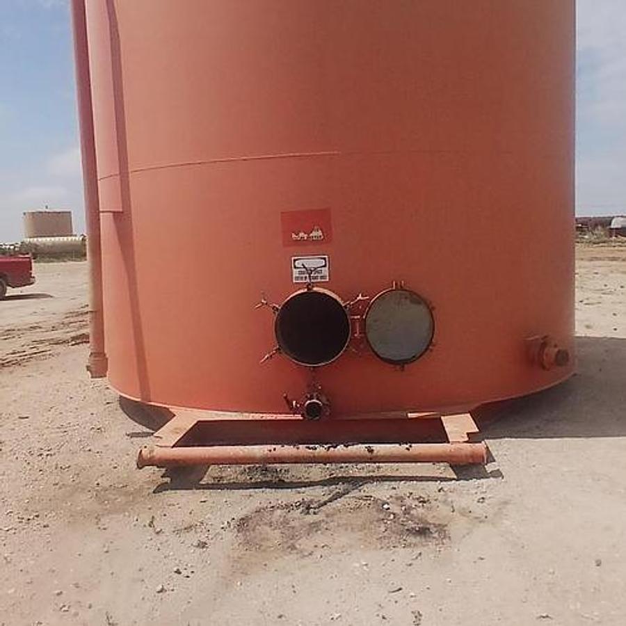 Used Desert Tanks 400BBL Skidded Vertical Storage Tanks - 14’ x 14’, Carbon Steel, Used Basic Refurb