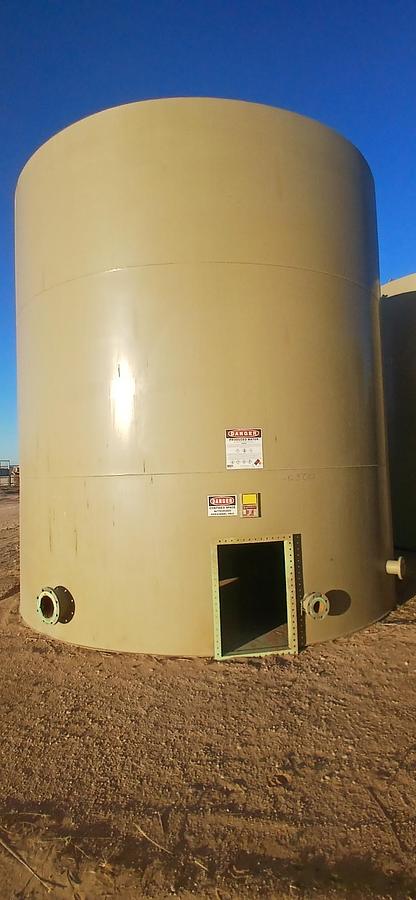 Used Petrosmith 500BBL Vertical Storage Tanks – 15’6” x 16’, Carbon Steel, Flat bottom, Used Basic Refurb, 2018