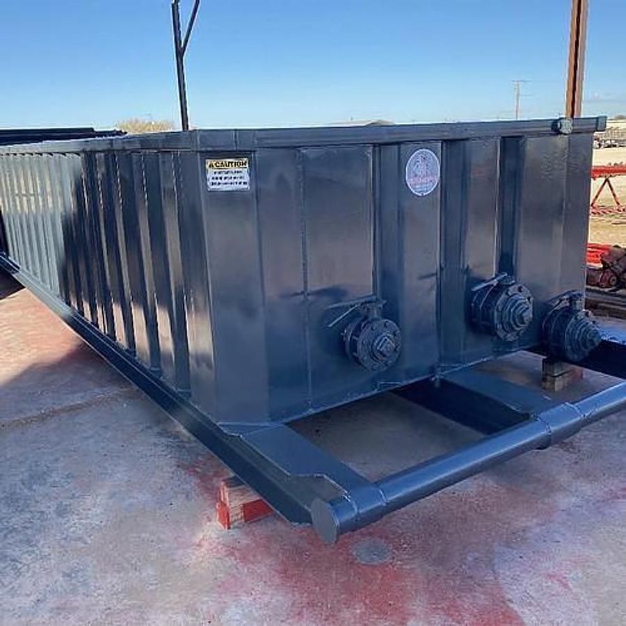 Refurbished 500BBL Open Top Frac Tanks w/ Gas Busters – Corrugated Steel, V-bottom, Full Refurb