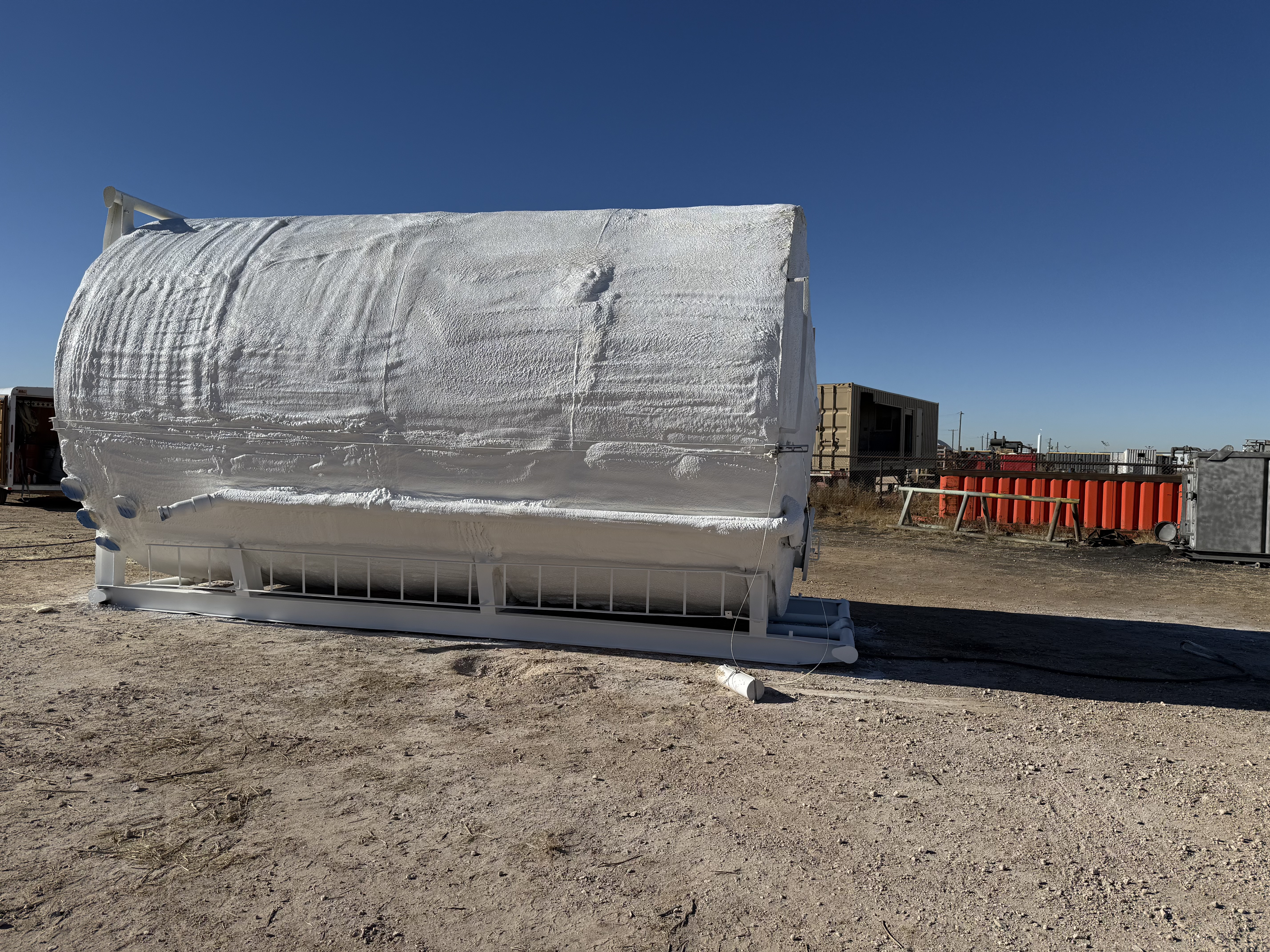Refurbished 500BBL Insulated Skidded Vertical Storage Tank, Used Basic Refurb