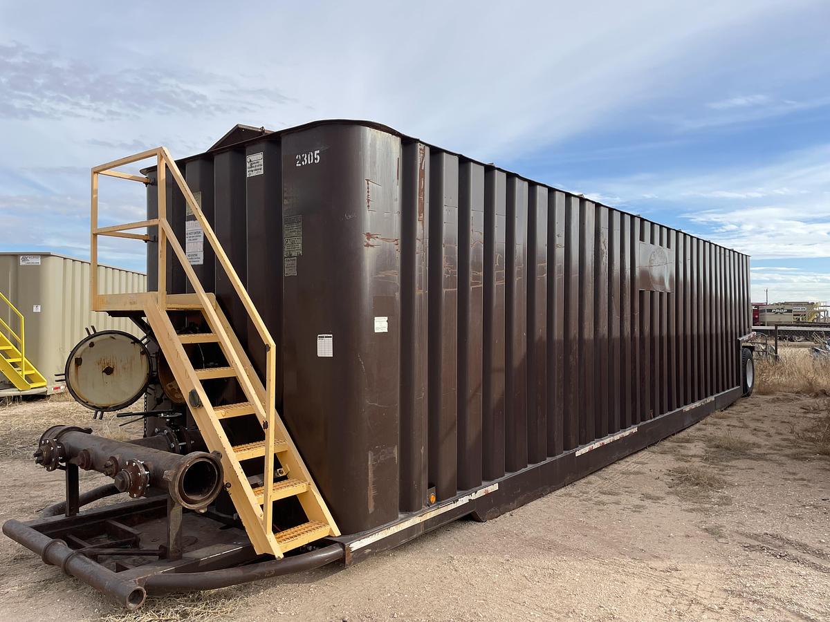 Used 500BBL Frac Tanks- 43x8.5x11, Corrugated Steel, V-bottom, Used Basic Refurb