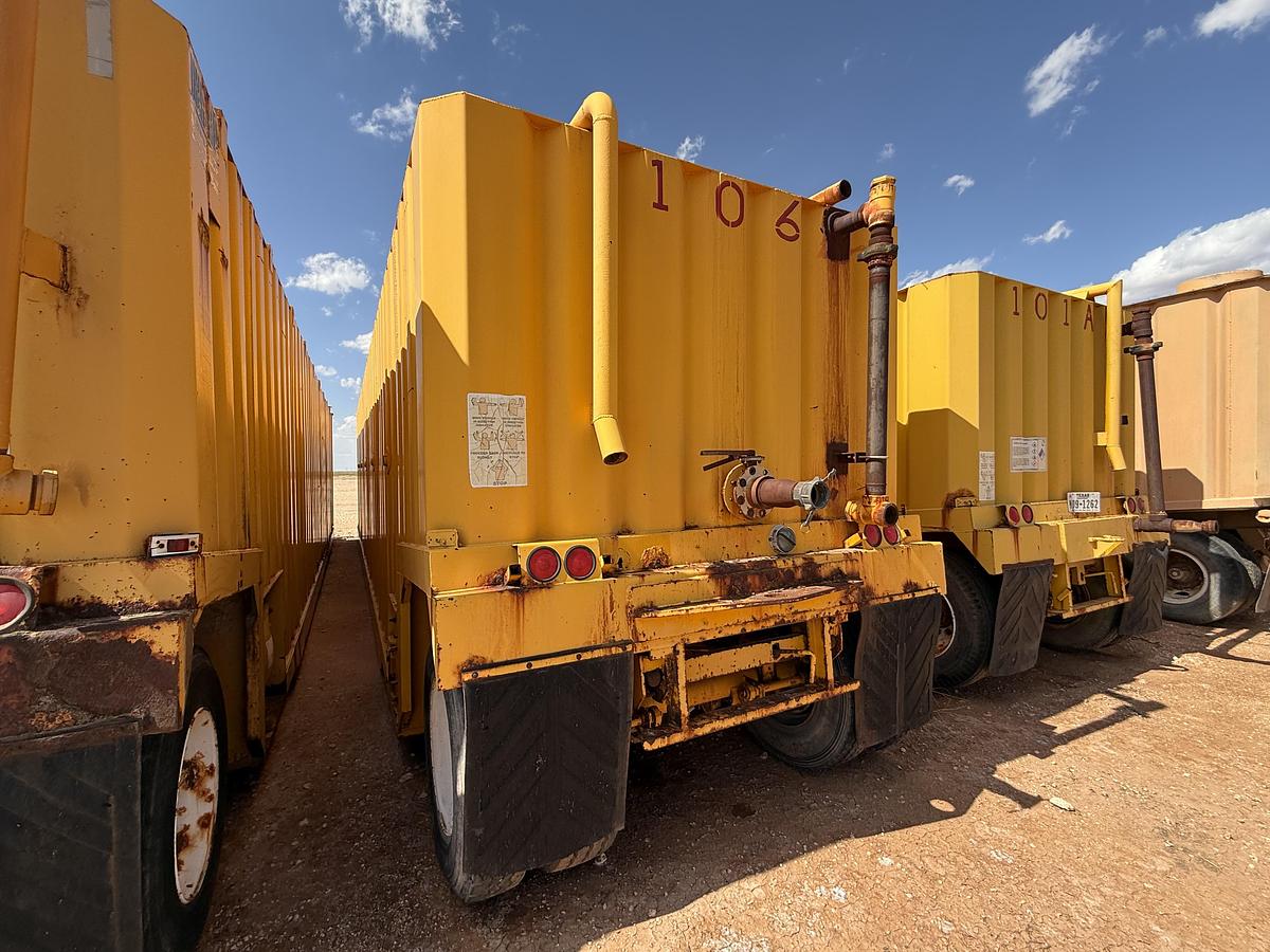 Used 500BBL Frac Tanks- 43x8.5x11, Corrugated Steel, V-bottom, Used Basic Refurb