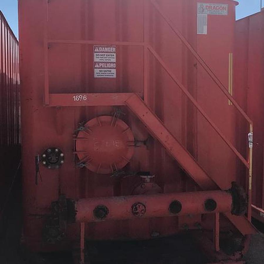 Used Dragon 500BBL Frac Tanks- 43x8.5x11, Corrugated Steel, V-bottom, Used Basic Refurb (2011)