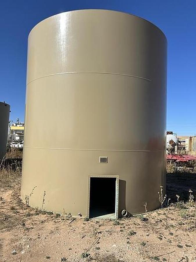 Used Palmer of Texas 500BBL Vertical Storage Tanks - 15.5’ x 16’, Carbon Steel, Flat Bottom, Used Basic Refurb