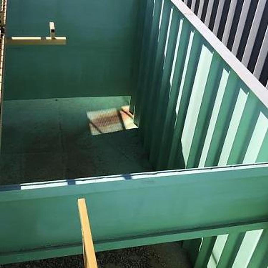 Used Dragon 500BBL Open Top Weir Wall Tanks - Industrial Storage Tank - 45’ x 8.5’ x 10’, Carbon Steel, V-Bottom, Used Basic Refurb