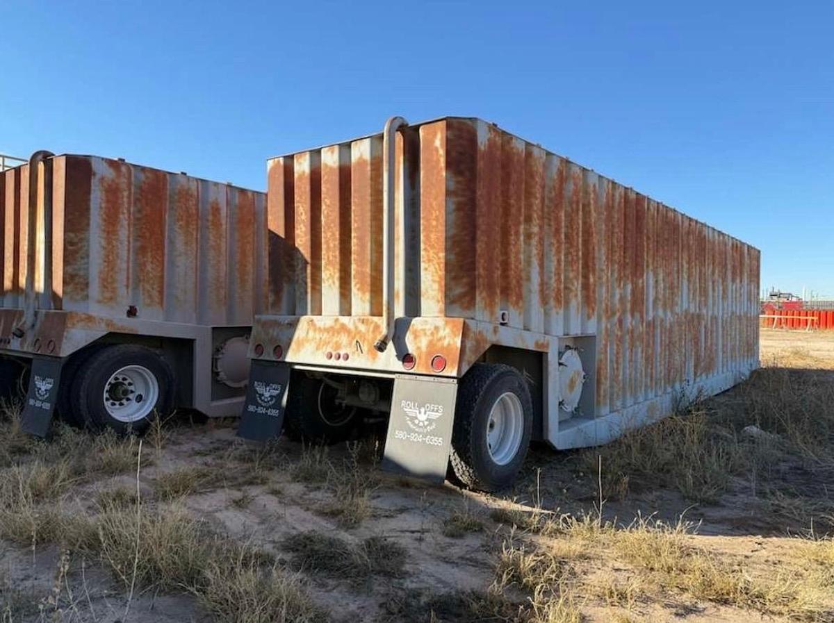Used 500BBL Frac Tanks- 43x8.5x11, Corrugated Steel, V-bottom, Used Basic Refurb 