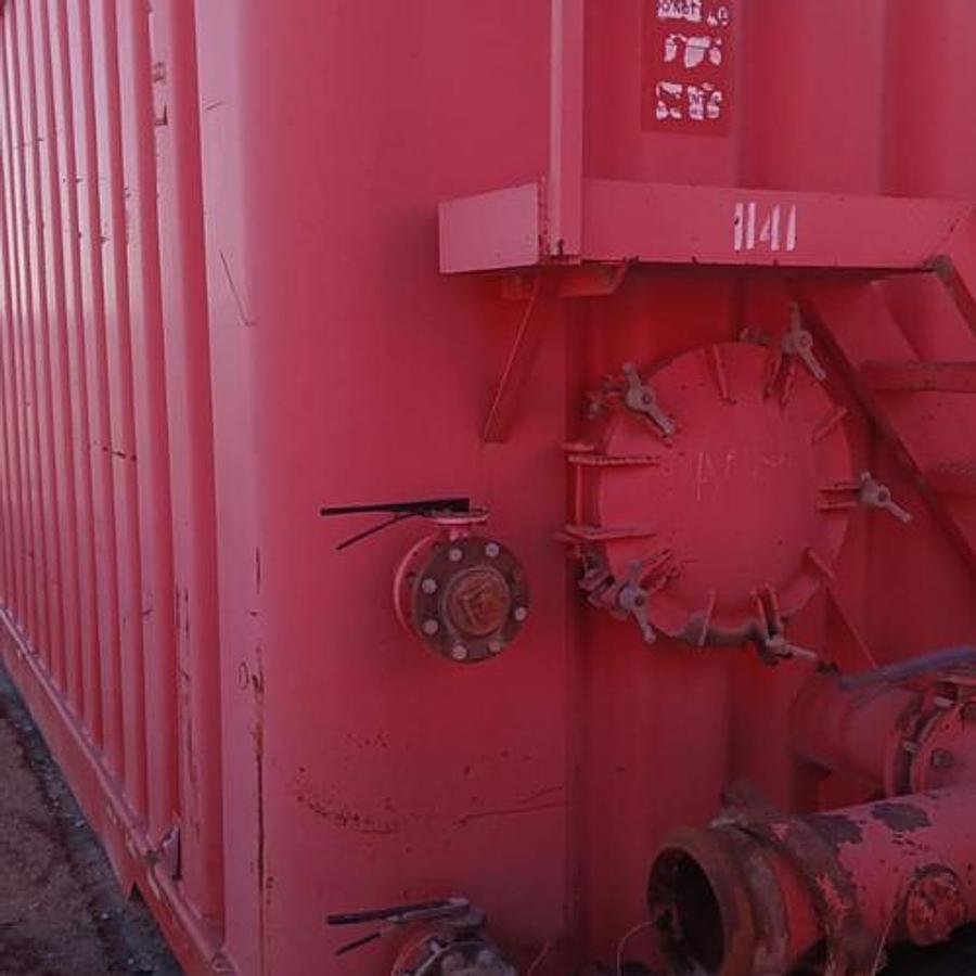 Used 500BBL Frac Tanks- 43x8.5x11, Corrugated Steel, V-bottom, Used Basic Refurb