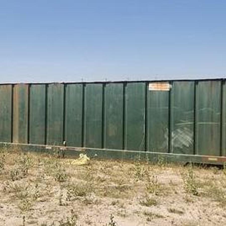 Used 300BBL Open Top Tank On Wheels - Industrial Storage Tank - 36.5x8x6.5, Corrugated Steel, V-bottom, Used Basic Refurb