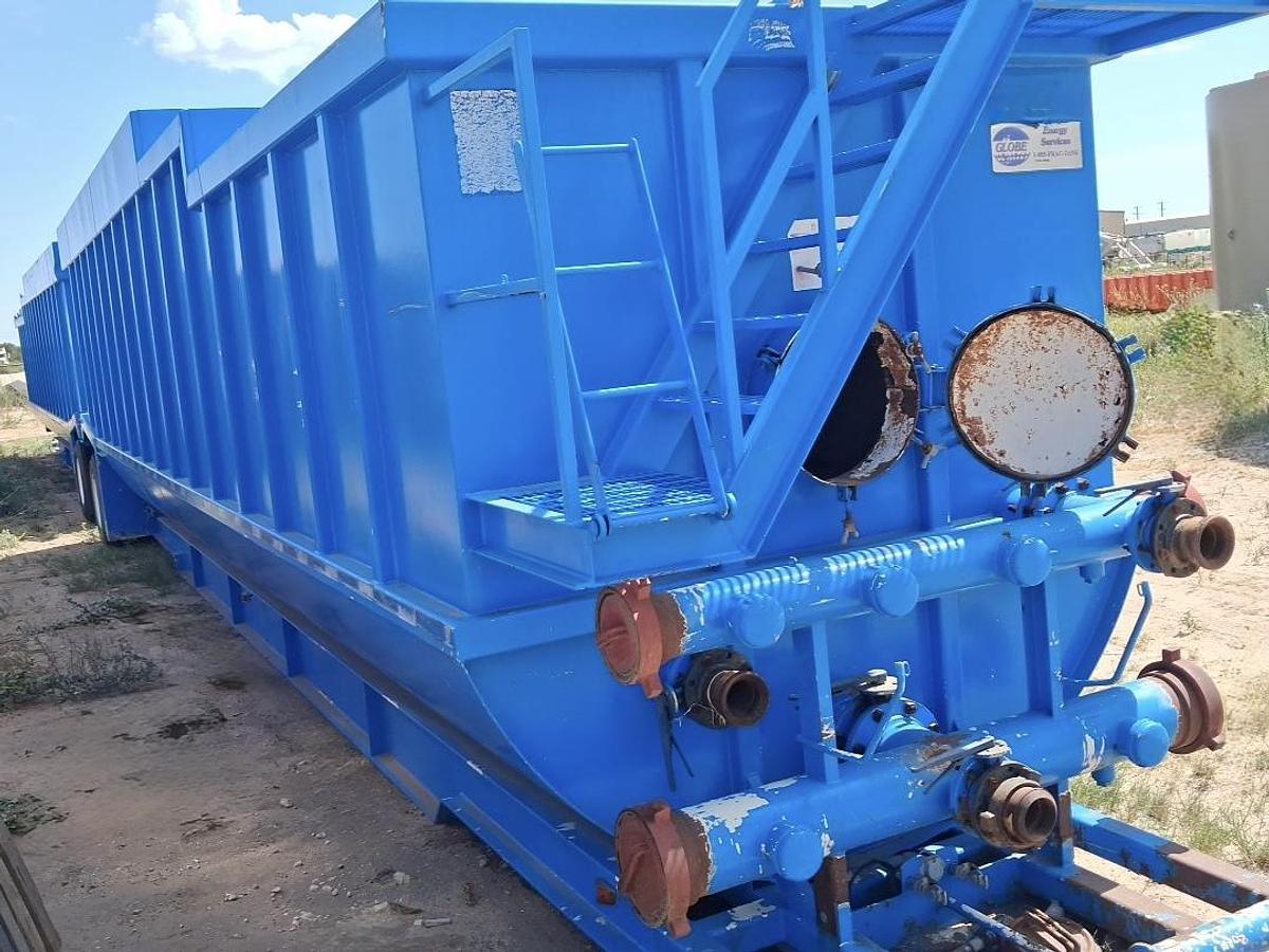 Used 500BBL Round Bottom Frac Tanks - 45’L x 8’W x 10’H, Corrugated Steel, Smooth Wall, Used Basic Refurb