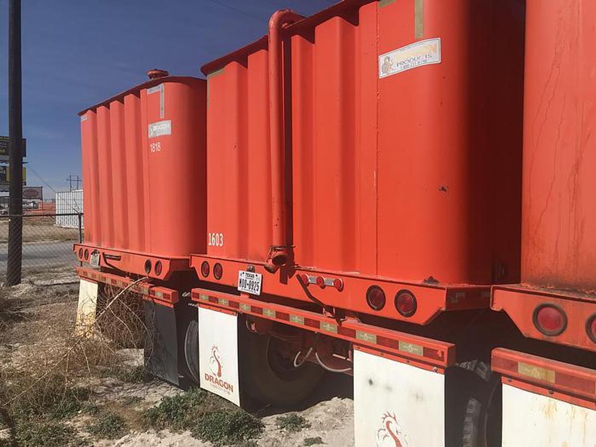 Used Dragon 500BBL Frac Tanks - 43x8.5x11, Corrugated Steel, V-bottom, Used Basic Refurb 2011