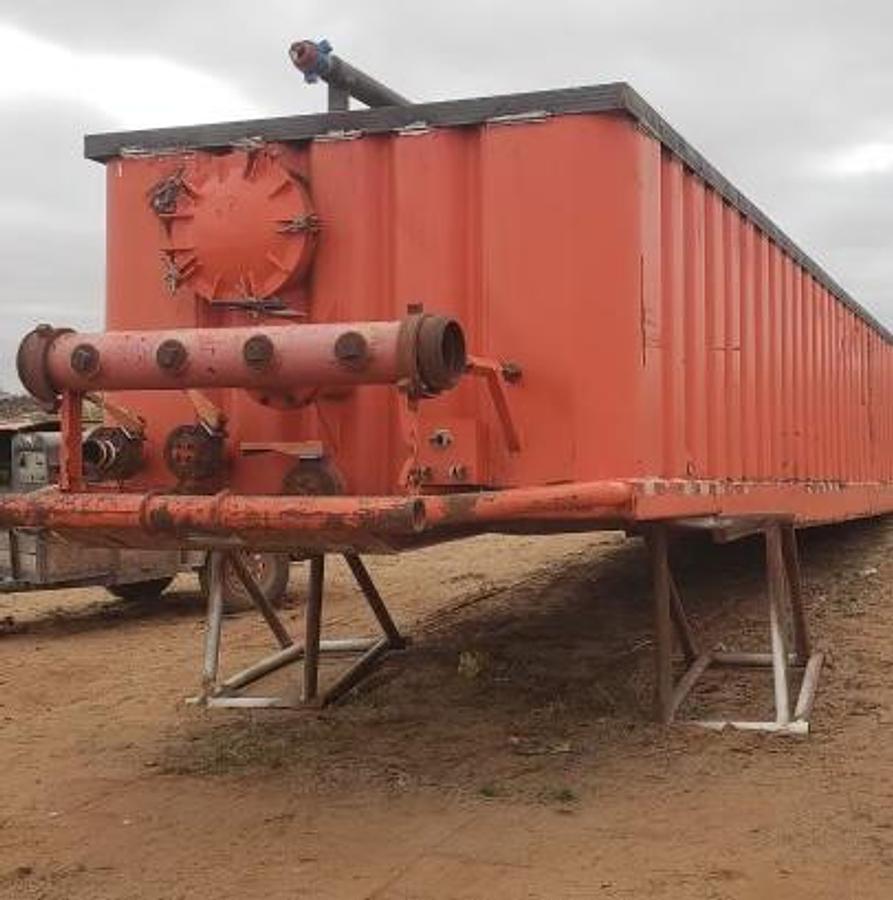 Used Dragon 200BBL Open Top Tank w/ Gas Buster - Corrugated Steel, V-bottom, Used Basic Refurb