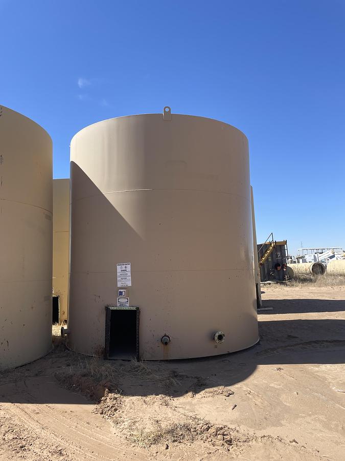Used Accurate Inc 500BBL Vertical Storage Tanks – 15’6” x 16’, Carbon Steel, Flat Bottom, Used Basic Refurb, 2014
