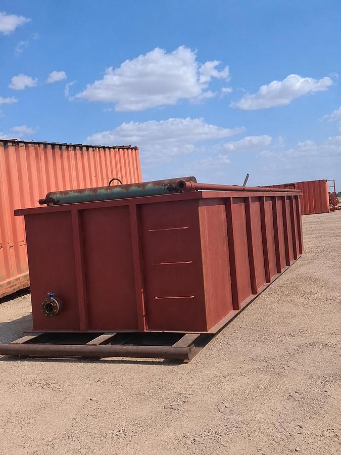 Used Skidded Open Top Tank - 33’L x 8’W x 6’3”H, Used As-Is, Great Condition