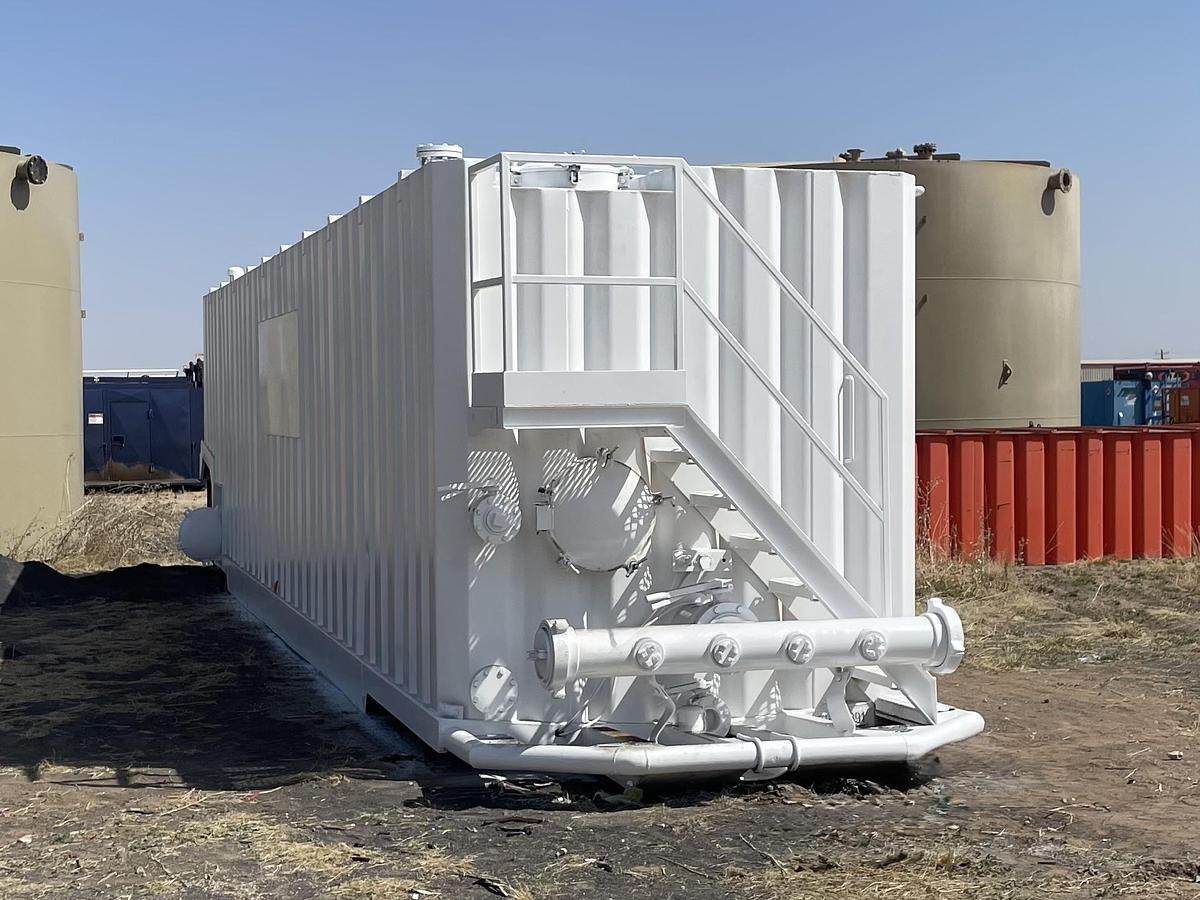Refurbished 500BBL Frac Tanks- 43x8.5x11, Corrugated Steel, V-bottom, Full Refurb