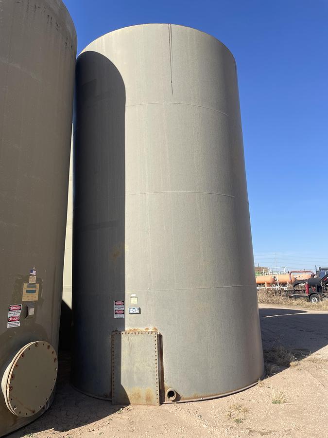 Used Permian Tank 400BBL Vertical Storage Tanks – 12’ x 20’, Carbon Steel, Flat Bottom, Used Basic Refurb, 2013