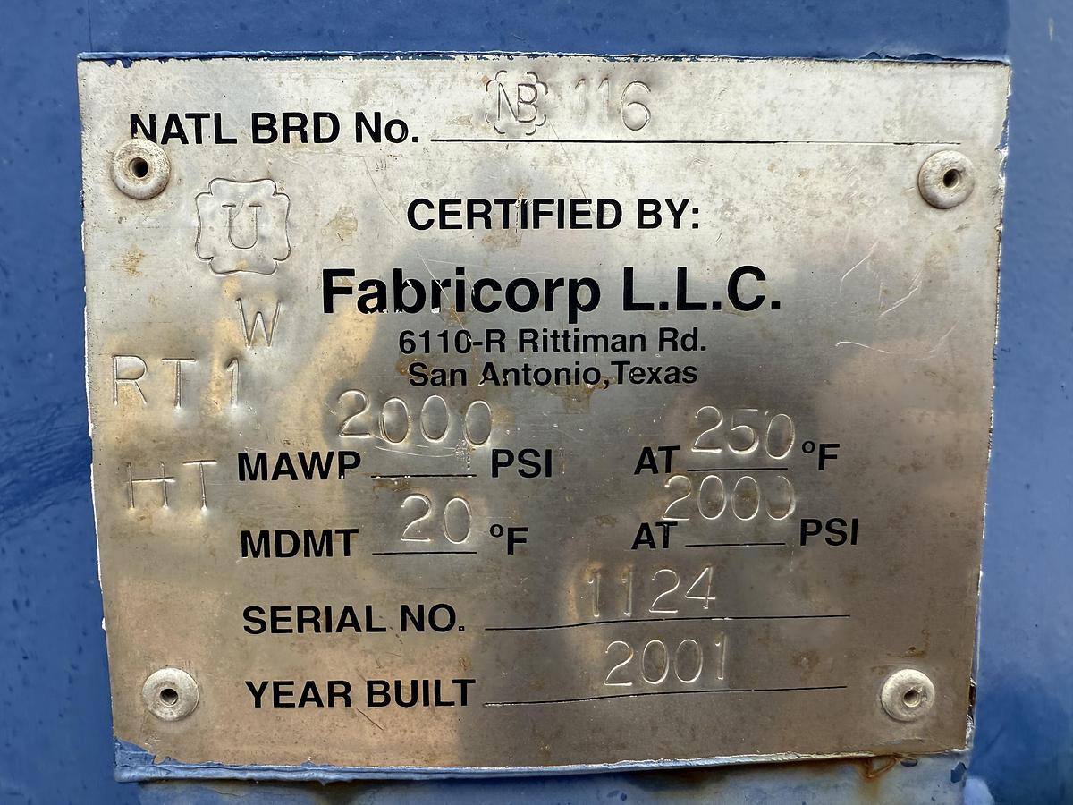 Used 2010 Fabricorp L.L.C. 2000PSI Separator