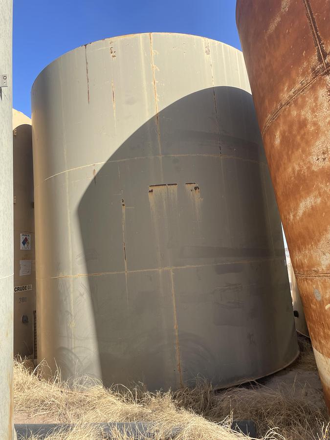 Used Enertech 500BBL Vertical Storage Tanks – 15’6” x 16’, Carbon Steel, Flat Bottom, Used Basic Refurb, 2012