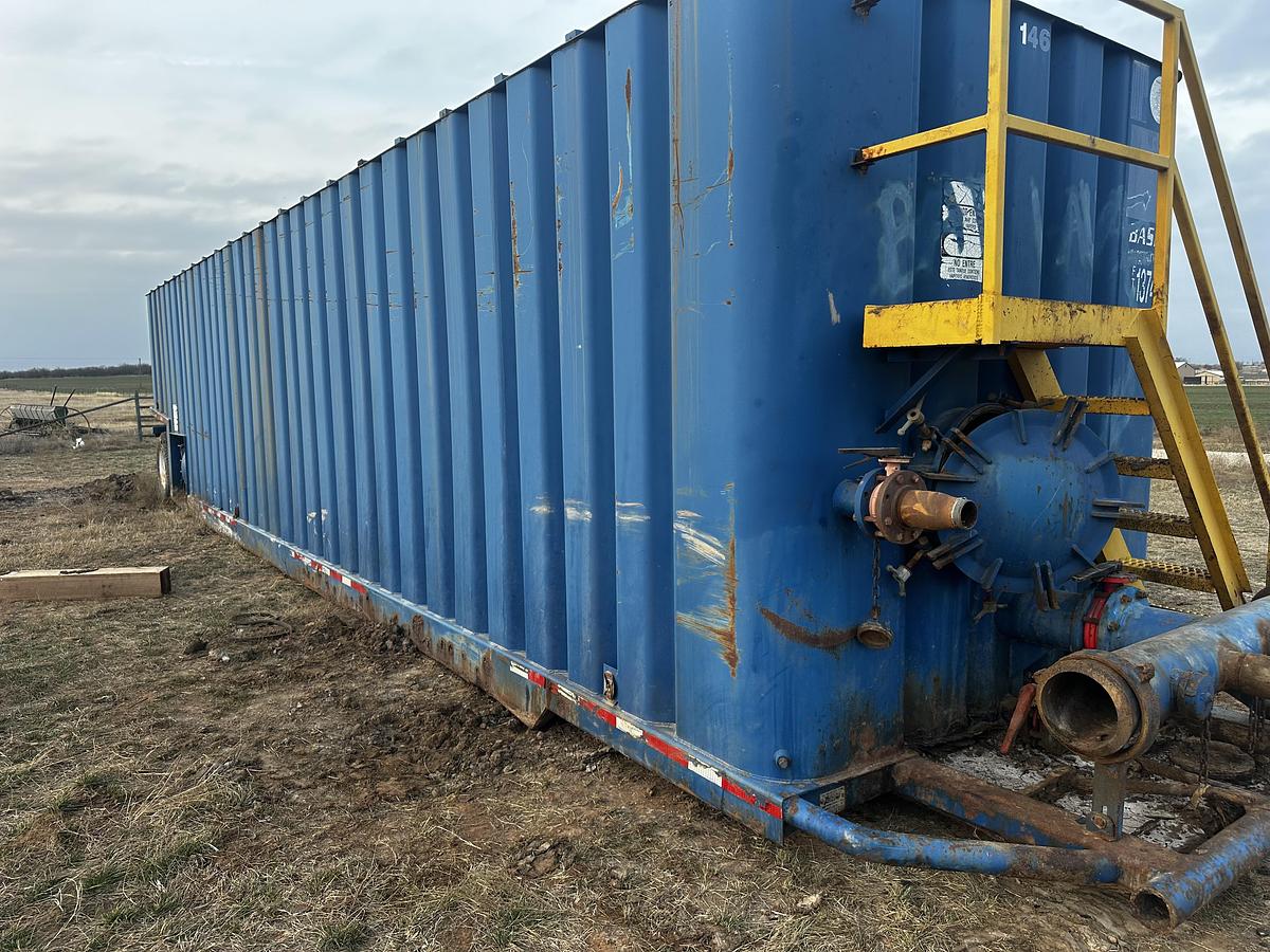 Used 500BBL Frac Tanks- 43x8.5x11, Corrugated Steel, V-bottom, Used Basic Refurb