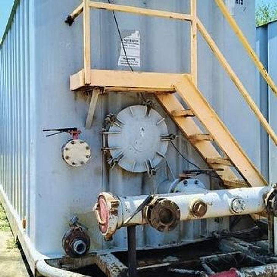 Used Dragon 500bbl Frac Tanks- Industrial Fluid Storage - 43x8.5x11, Corrugated Steel, V-bottom, Used Basic Refurb (2012)
