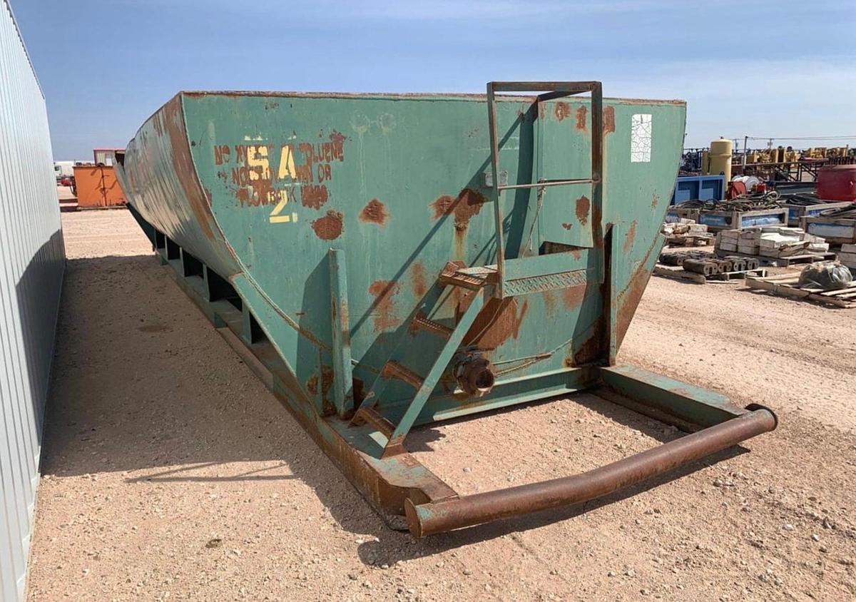Used 500BBL Open Top Tanks – Skidded, Round Bottom, Used Basic Refurb