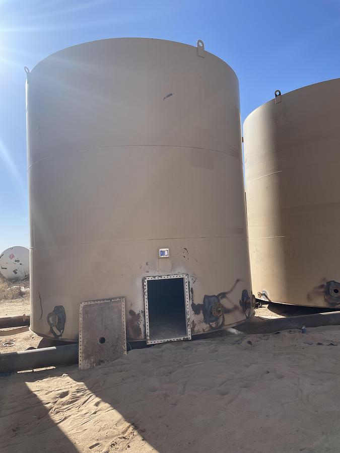 Used Accurate Inc 500BBL Vertical Storage Tanks – 15’6” x 16’, Carbon Steel, Flat Bottom, Used Basic Refurb, 2012