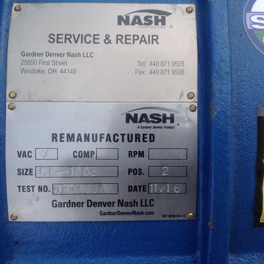 Used NASH CL-1003 VACUUM PUMP REBUILT  2016