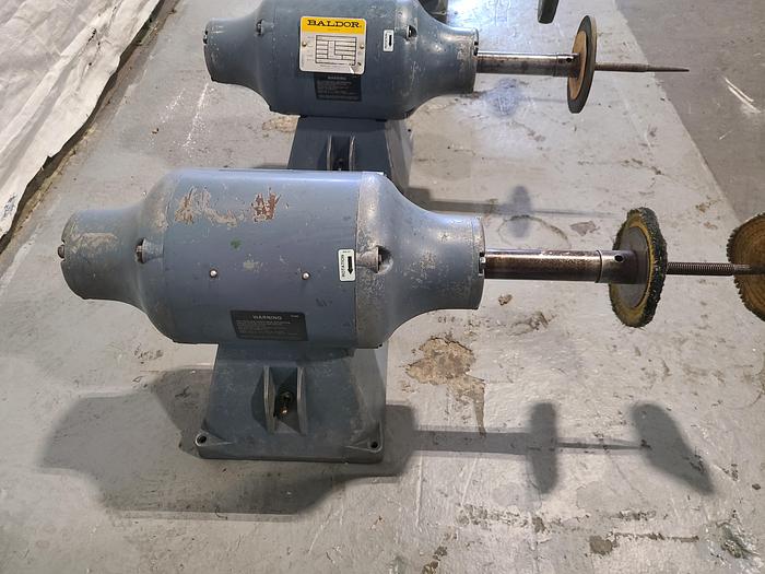Used Baldor Double Spindle 1HP Buffing Polishing Machine 110v for Sale