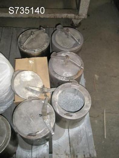 Used Mill, Jars, 9.5 x 12", SZ1, 1.3 Gal, S/st (7) #S735140