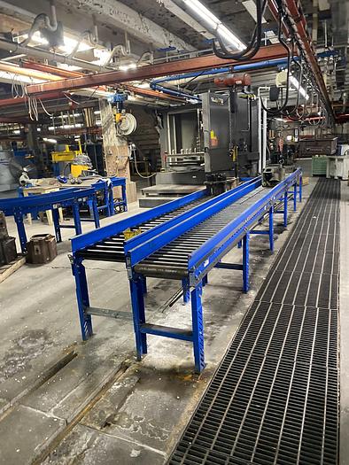 Used Lewco Gravity Flow Roller Conveyors