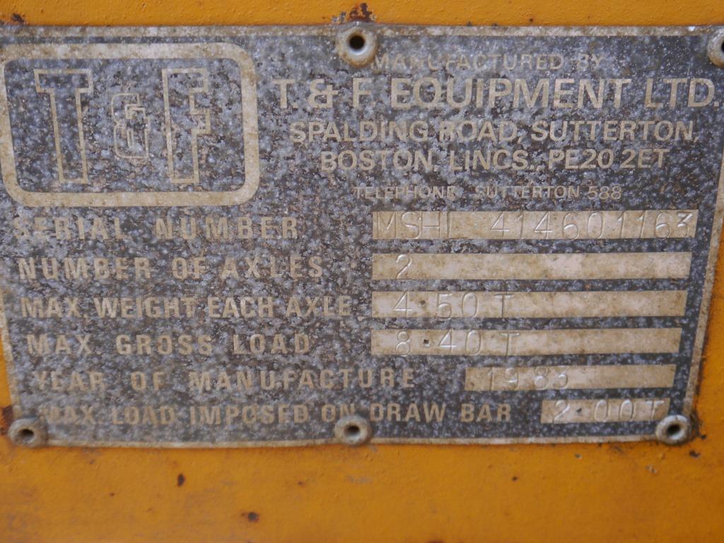 Used T&F Machinery Ltd Trailer