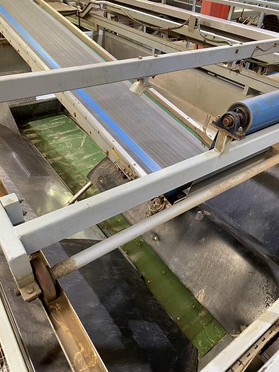 Used 5 Ton storing hopper with infeed conveyor and exit conveyor 1.6m H 3.2m W