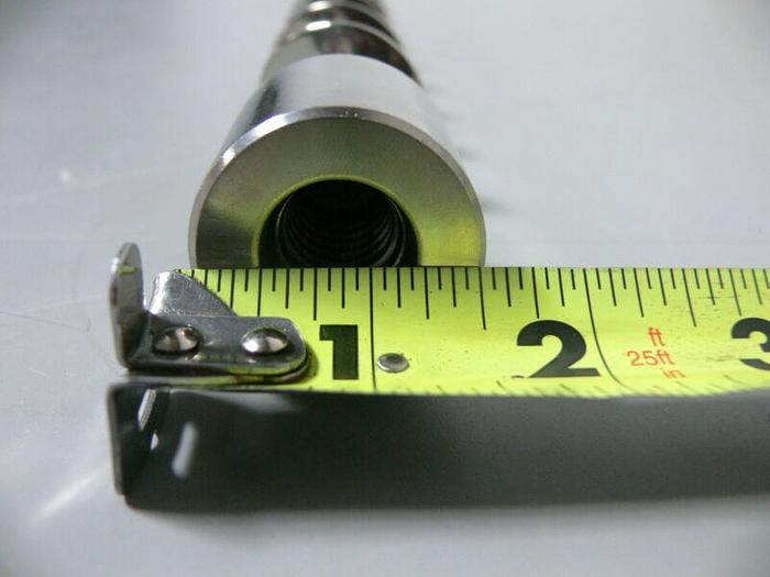 Used Stainless Steel Reactor Mixer Corkscrew Rod 1.5" Diameter Impeller,  45" Long