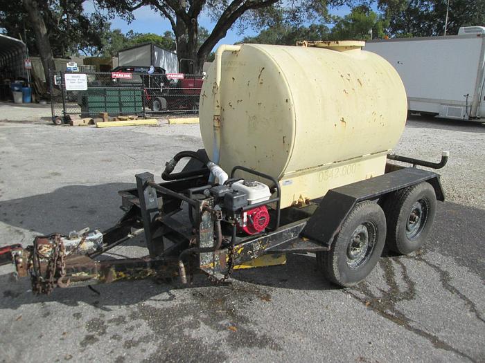 Used 500 Gallon Water Trailer With Honda Engine And Pump 500