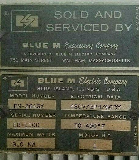 Used Blue M Oven with racks Max 400 F Circulating Heat Drying Curing Great Condition!