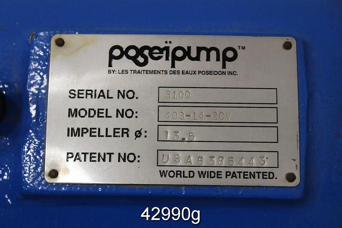Unused Les Traitements Des Eaux Poseiden Inc. 403-14-20V Poseipump Power End #42990