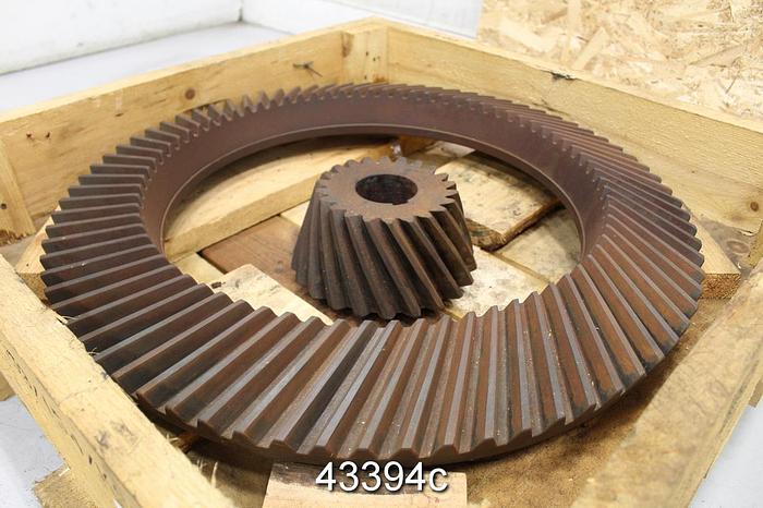 Used Black Clawson No. 2 Pulper Drive Straight Cut Gear Set, 3.5/1 Ratio #43394