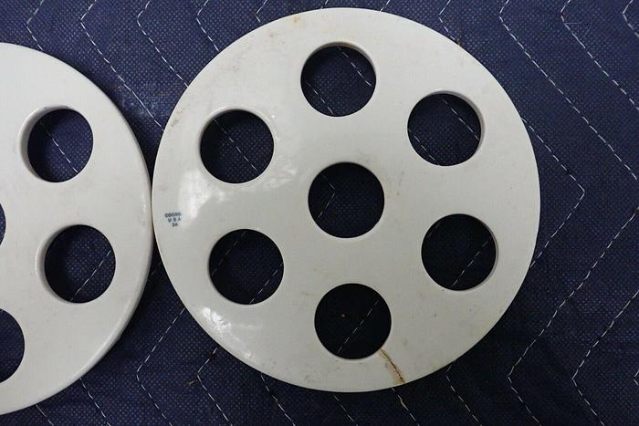 Used Lot of 3 Coors 6" Vacuum Desiccator Ceramic Porcelain Plates with Feet