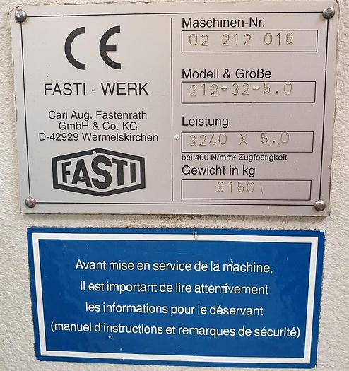 Gebraucht Motorische Schwenkbiegemaschine Fasti 212-32-5,0