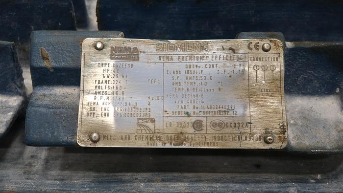 Used Siemens RGZEESD 40 HP A/C Motor #44444