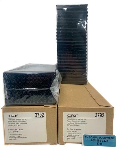 Corning Costar 3792 Assay Plate, 96 Well, Exp Date 2016, Black Lot of 50 (8766)W