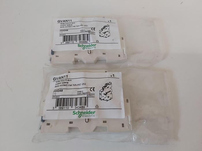 Gebraucht 9 Stück Hilfsschalter, 2x neu, 7x gebraucht, GVAN11, Schneider gebraucht