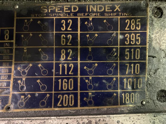 Used YAM MODEL 2000G 17" X 80" ENGINE LATHE