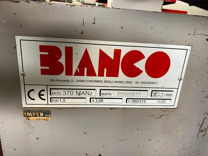 Usato Segatrice a Nastro Orizzontale Manuale BIANCO 370 MAN