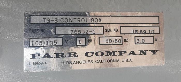 Used Dust Collector, Baghouse, 846 SF, Farr Tenkay, Cartridge, Mdl C3 #S744534