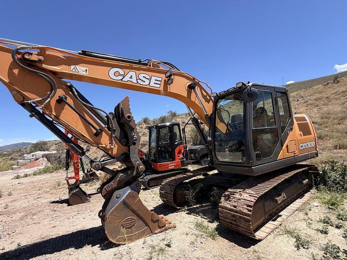Used 2020 Case CX130D Excavator, LOW HOURS. ***TONS OF ATTACHMENTS INCLUDED*** and Hydraulic Thumb, 2,084.5 hrs, Isuzu turbodiesel