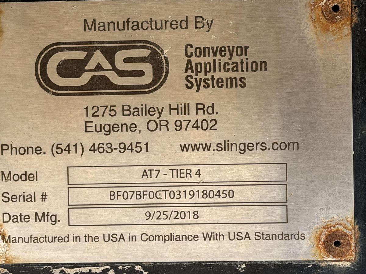2018 CAS Conveyor Application Systems AT7 Slinger & conveyor