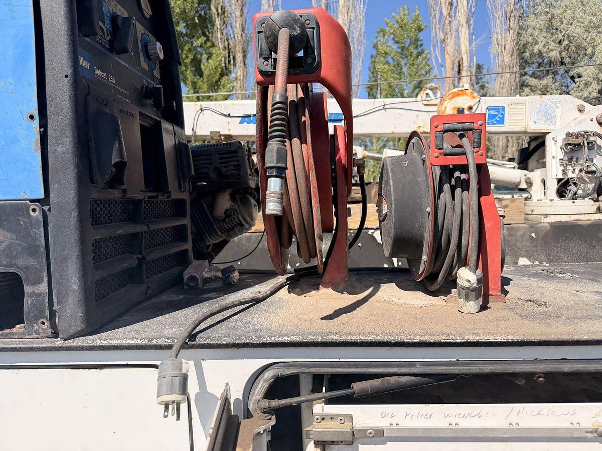 Used Ford F-450 Super Duty service truck 247k miles. Crane, Welder, Compressor, reels, outriggers included.